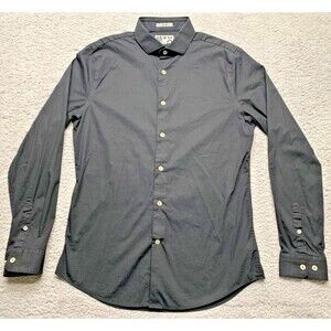 EXPRESS 1MX Limited Edition Black and Gray Dress Shirt Size M 15 -15.5